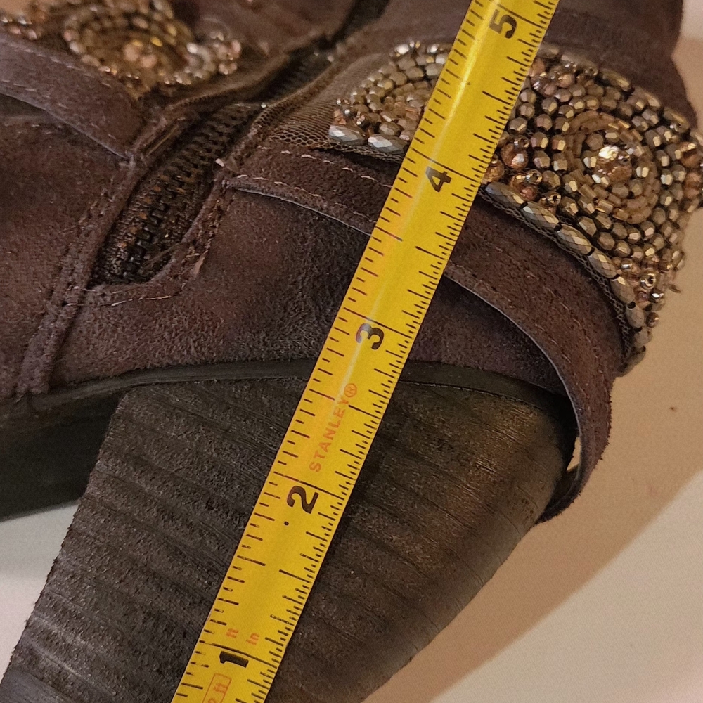 Not Rated Studded Gray Ankle Boots - Picture 7 of 7